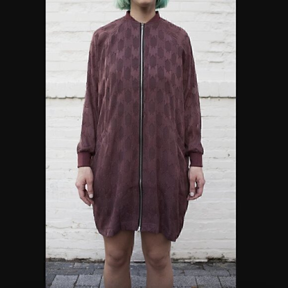 Religion We Live in Black burgundy textured Spirit Tunic jacket - Picture 2 of 7